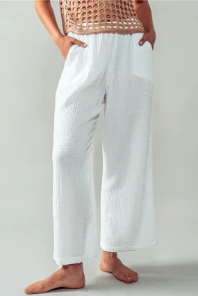 Gauze Wide Leg Pant