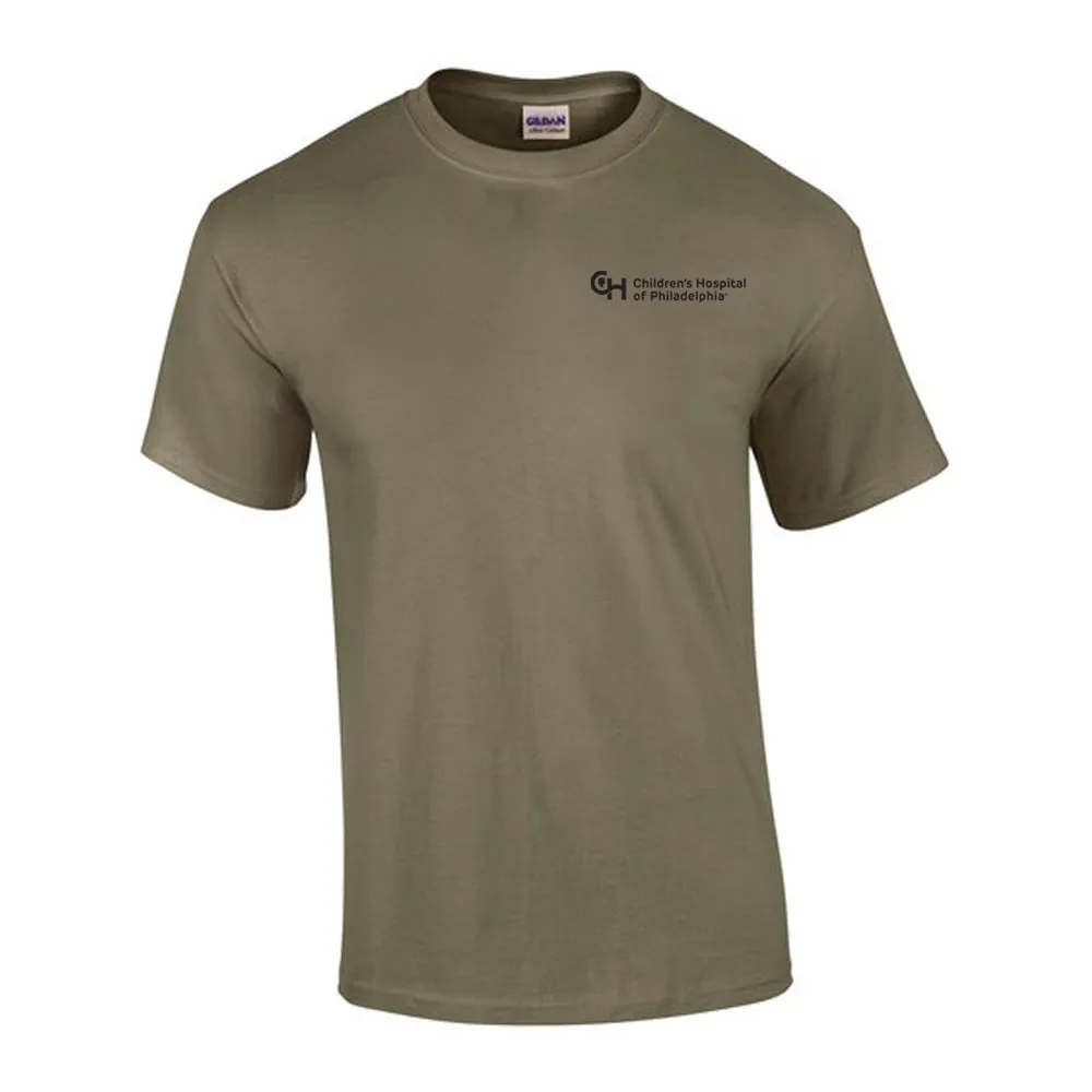 Gildan 6.1oz 100% Cotton Neutral Color T-Shirt With Black CHOP Logo