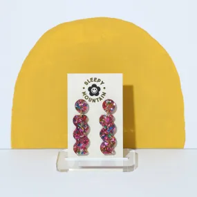 glitter squiggle earrings