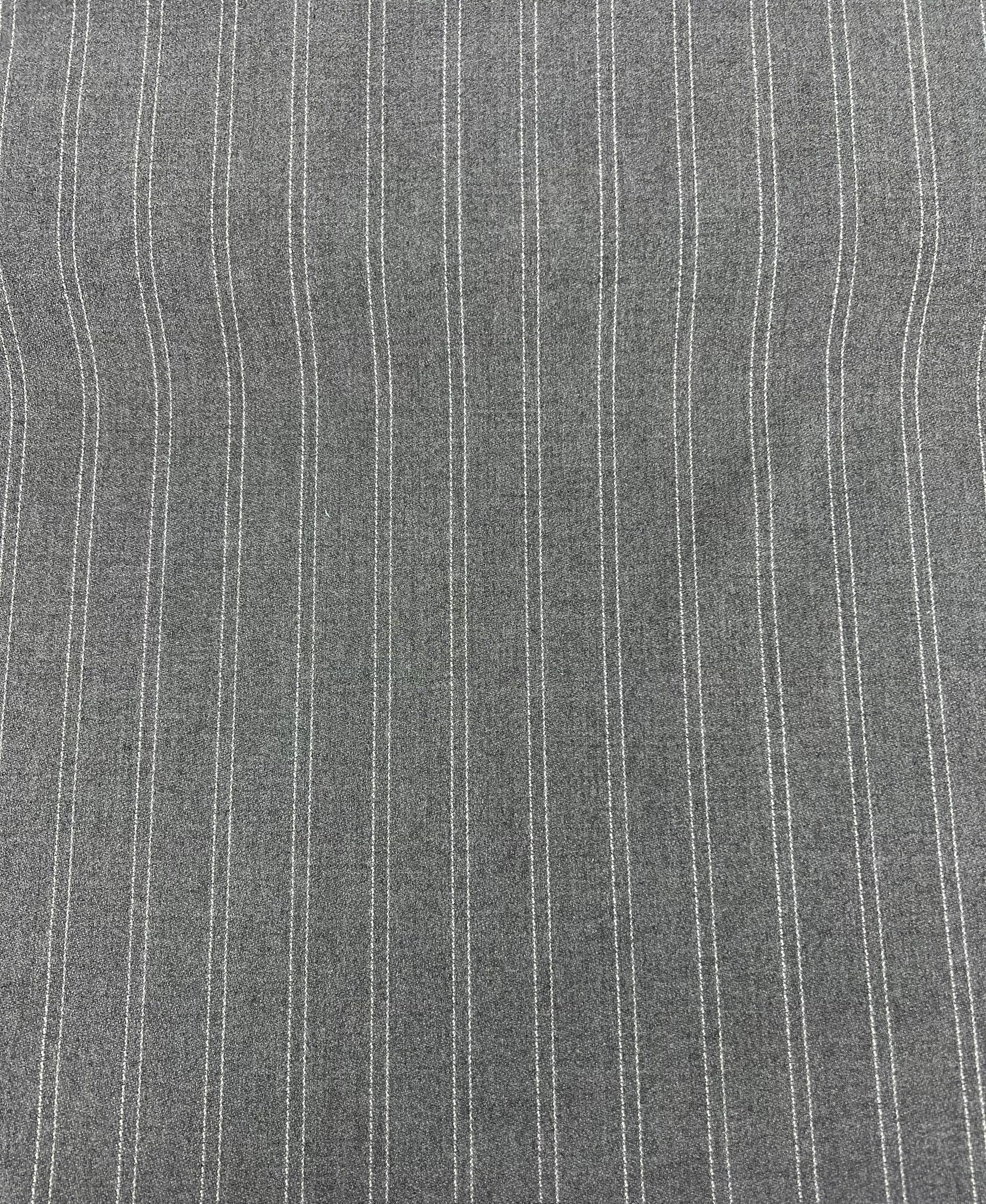 Grey Liberty Stripe - Yard Dyed Suiting - 1/2 metre