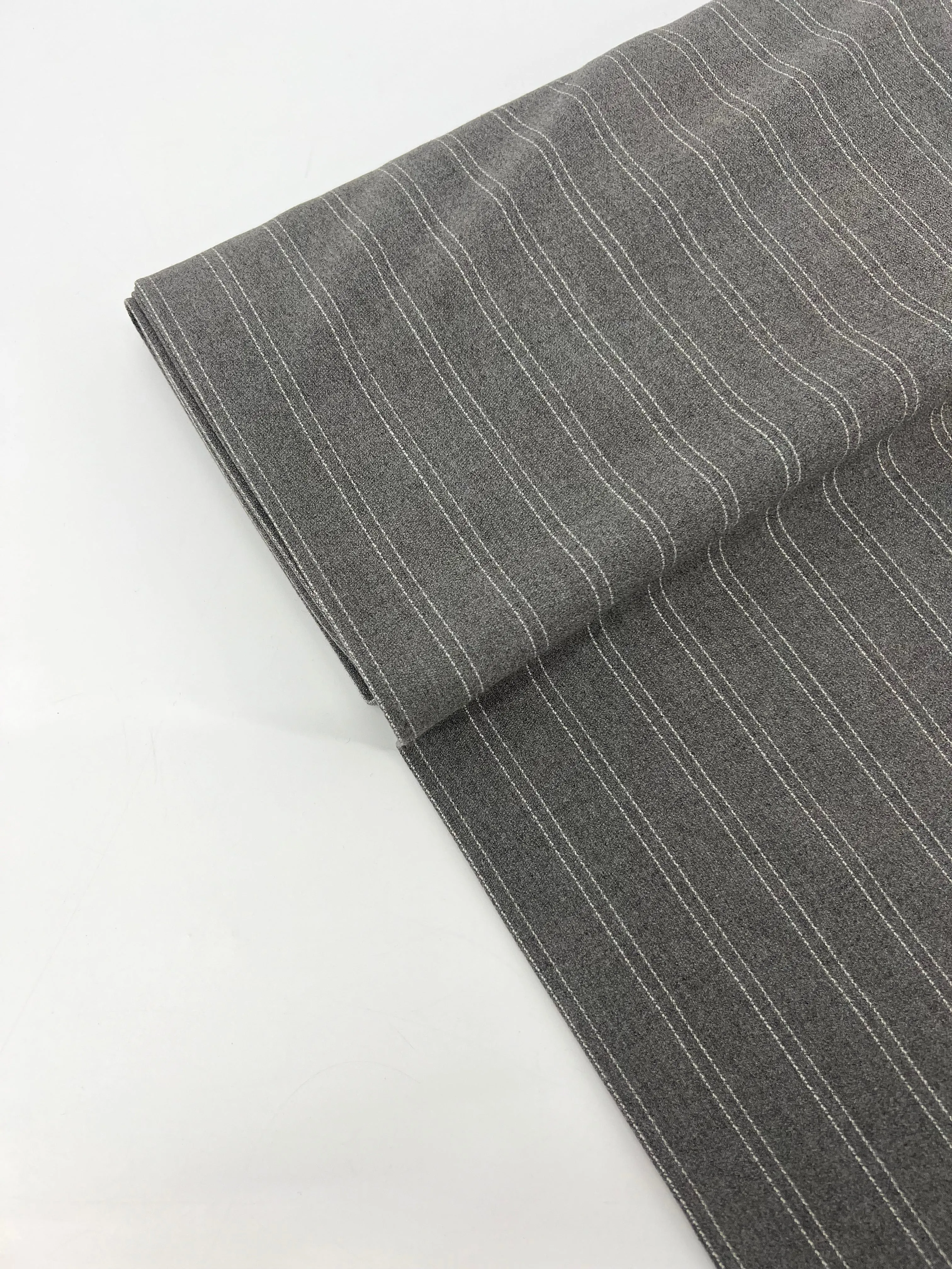 Grey Liberty Stripe - Yard Dyed Suiting - 1/2 metre