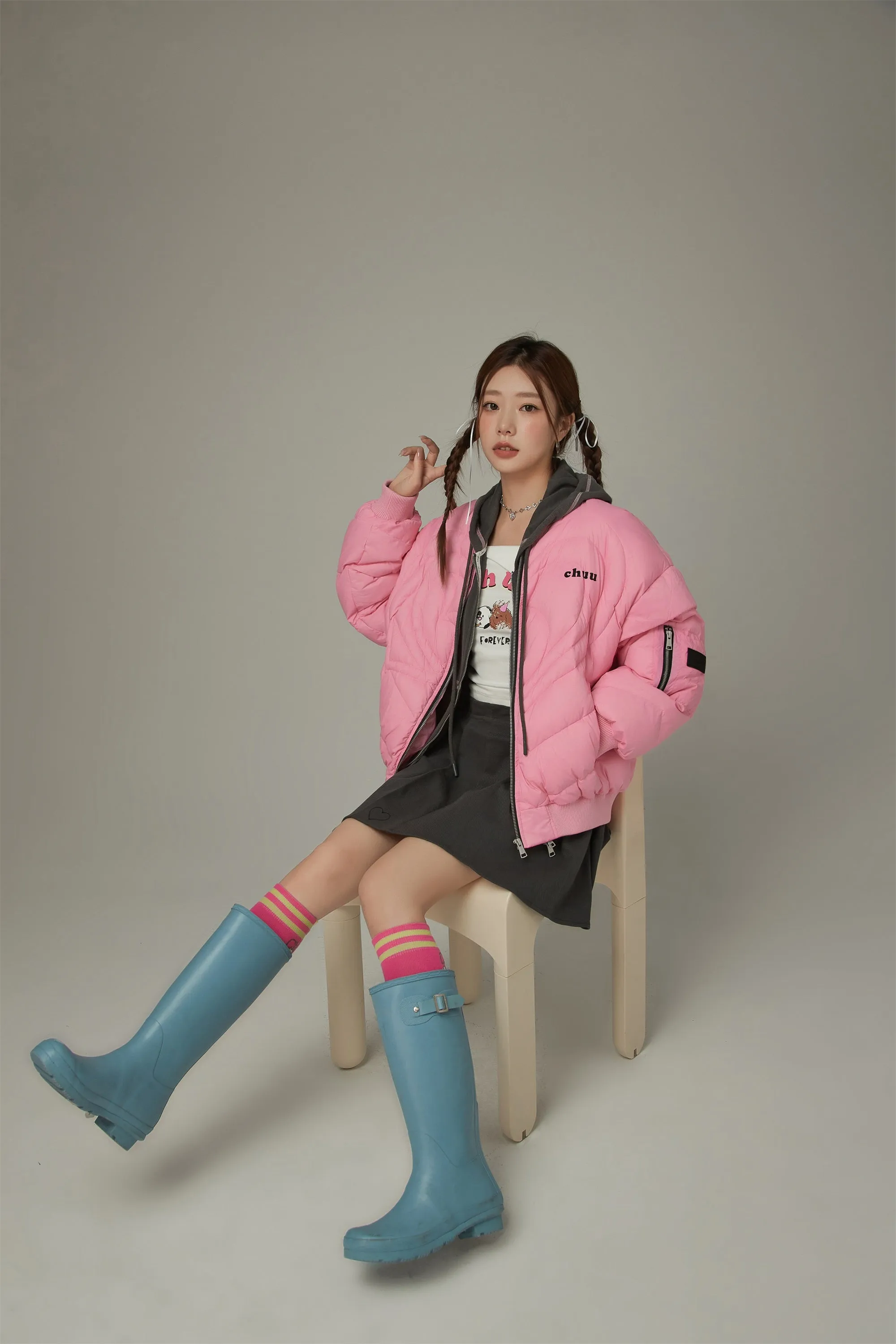 Heart Quilting Padded Jacket
