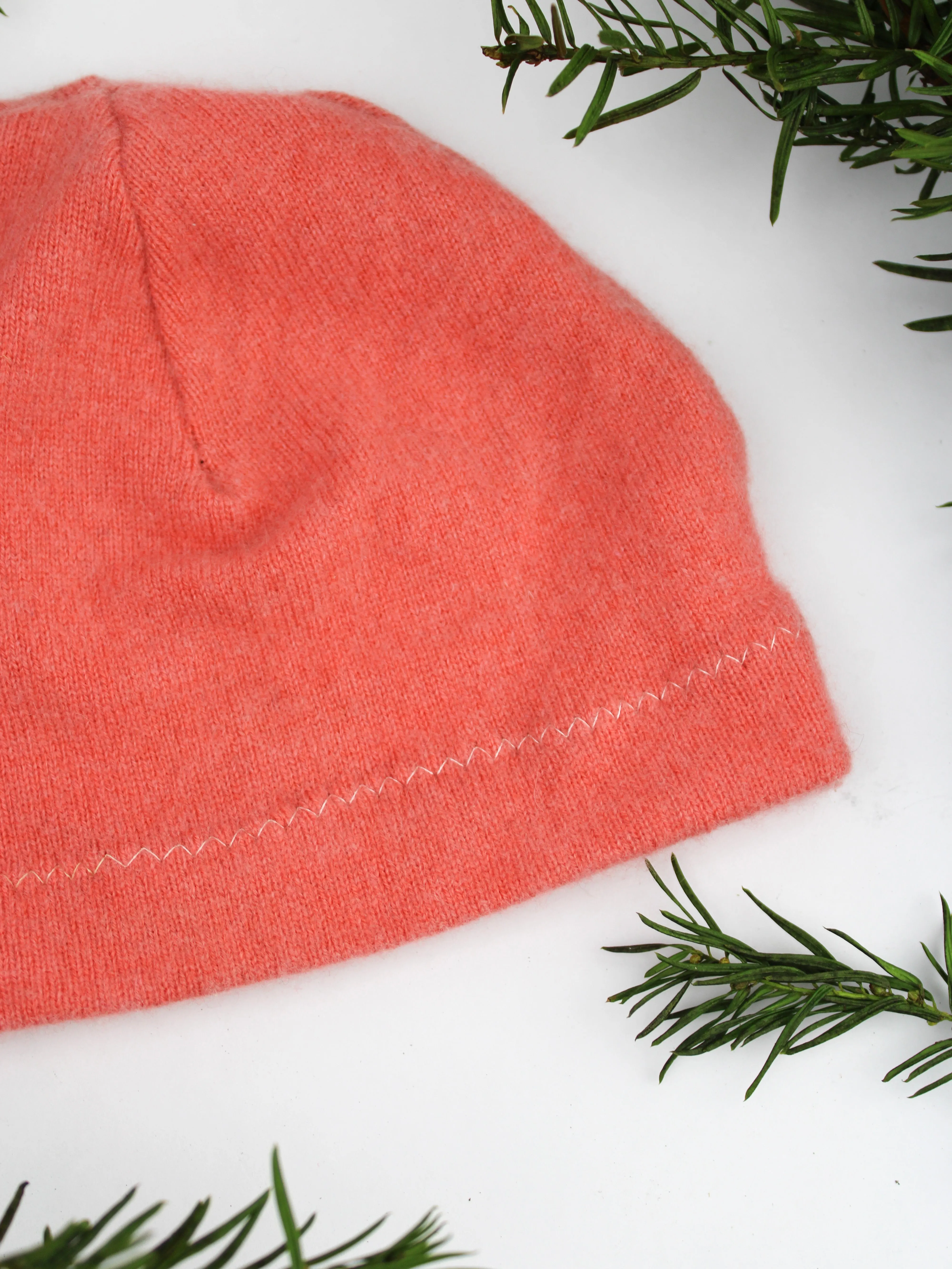 Irregular Cashmere Hat - Baby Tangerine Fawn