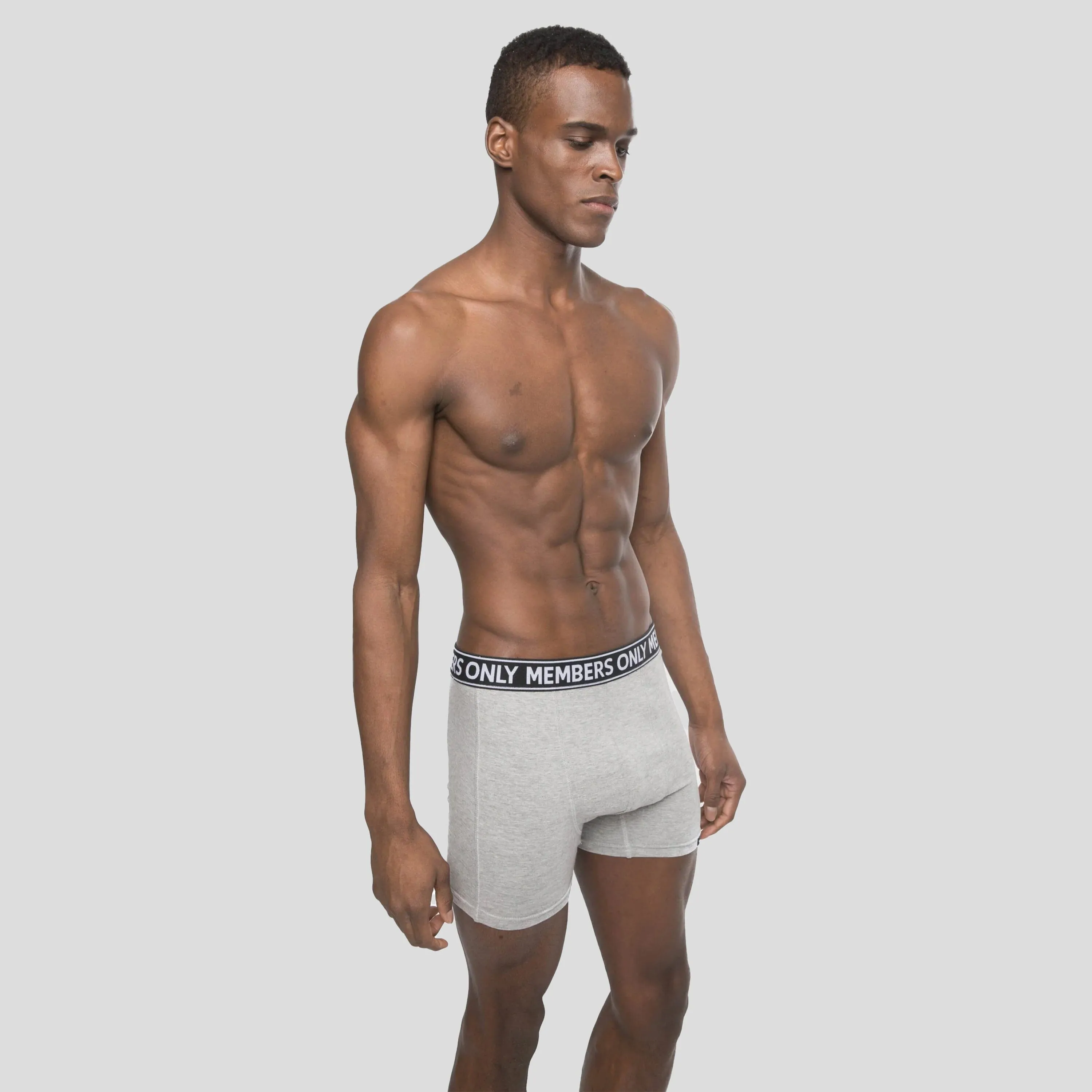 Men's 3PK Cotton Spandex Boxer Brief - Black/White/Grey - FINAL SALE