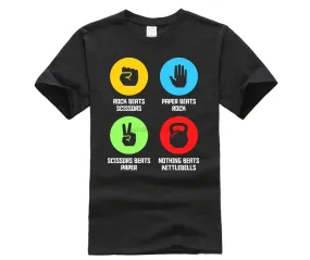 Mens fashion t shirt free shipping fun summer sports shirt for Fitness Gymer Nothing Kettlebells