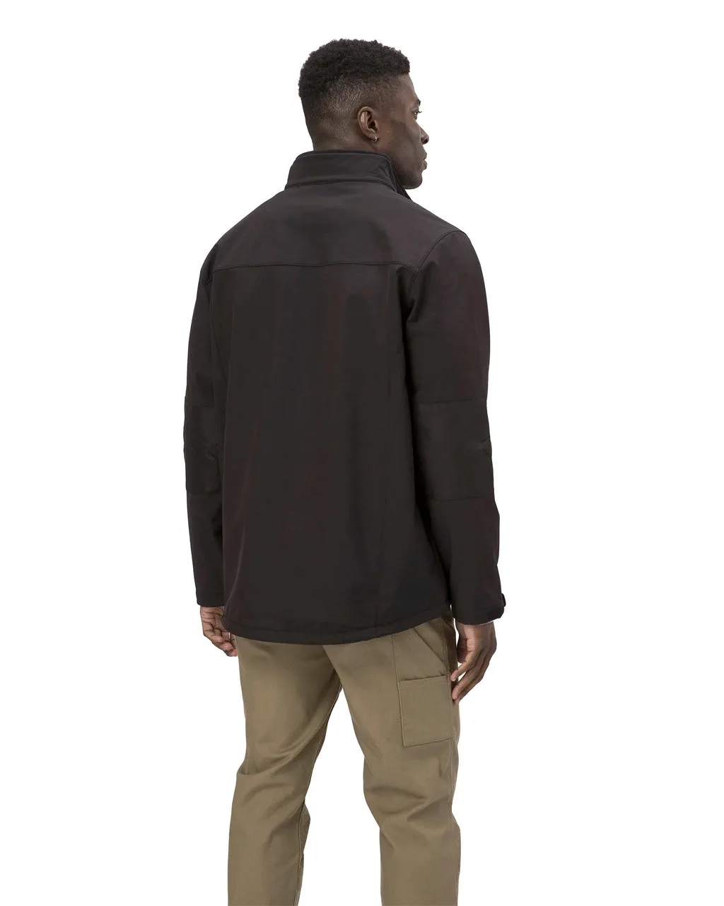 Men's Grid Fleece Bonded Softshell Work Jacket
