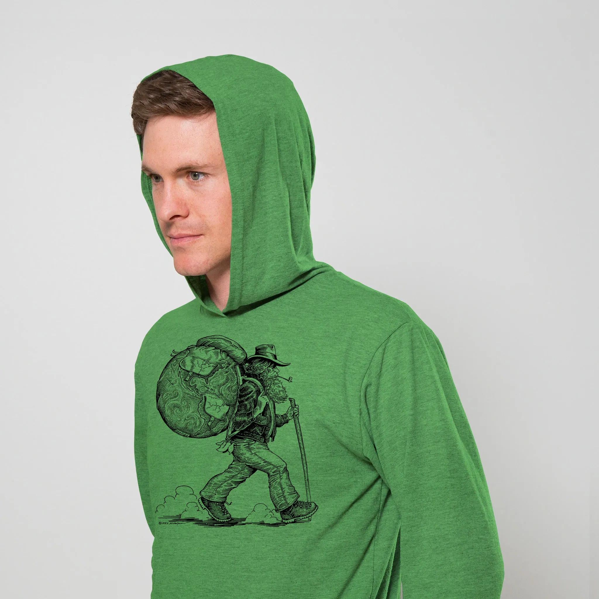 Men's LightWeight Hoodie World Traveler