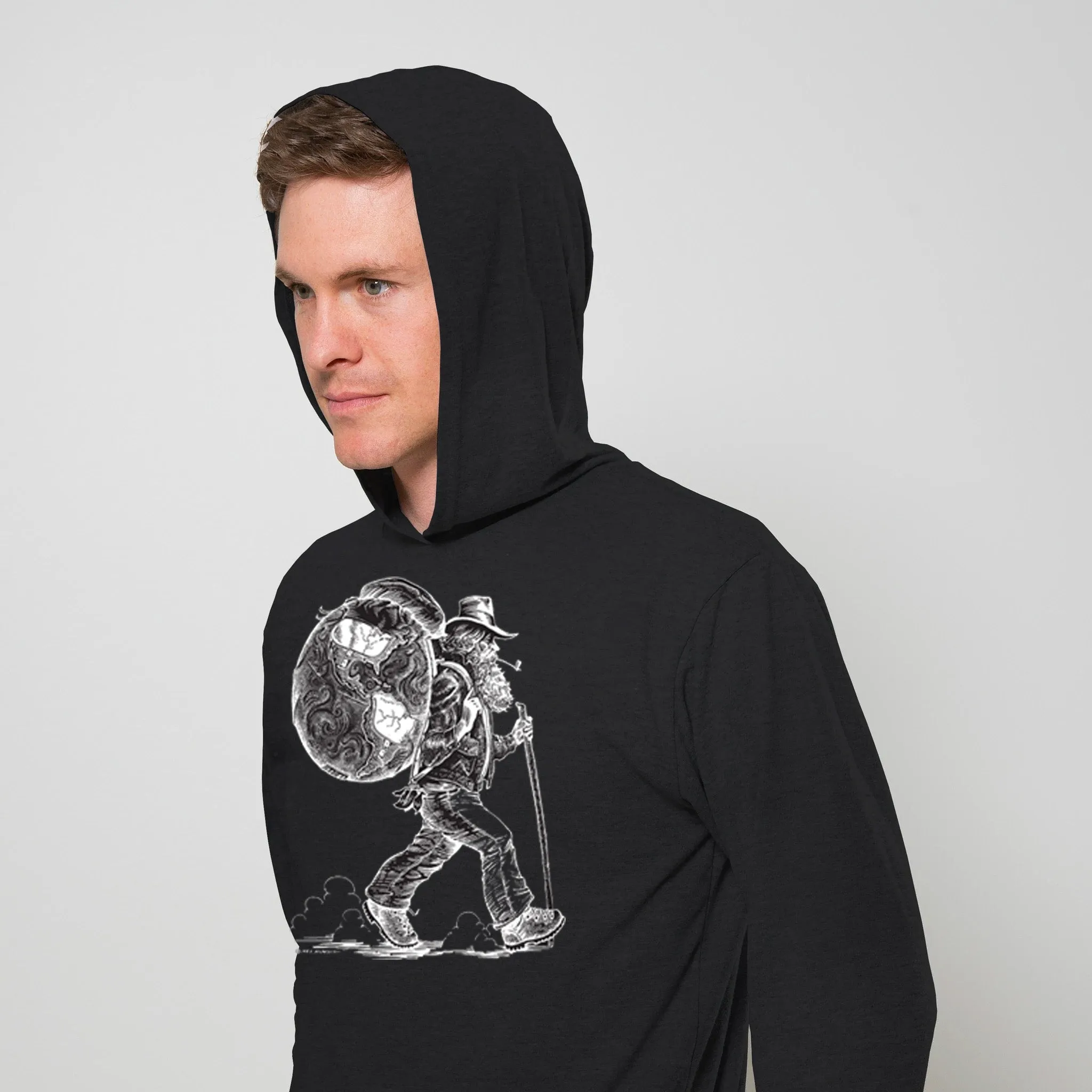 Men's LightWeight Hoodie World Traveler