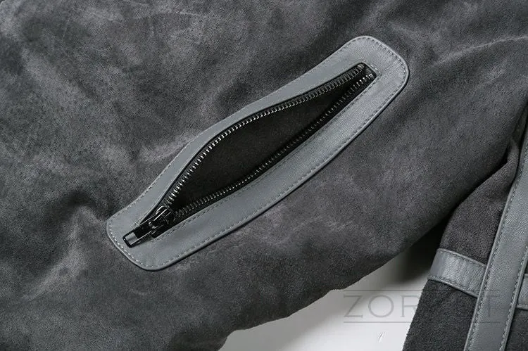 Men's Short Jacket With Turn-Down Collar