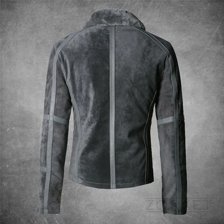 Men's Short Jacket With Turn-Down Collar