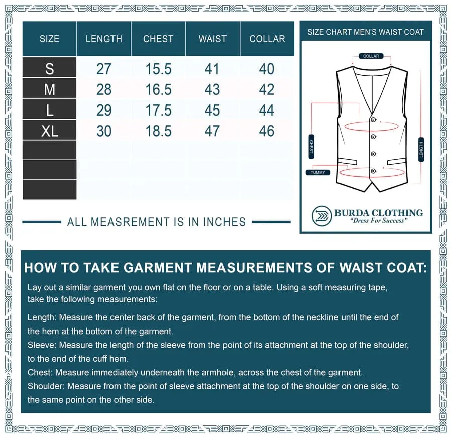 Men's Waistcoat- Classy Leaf