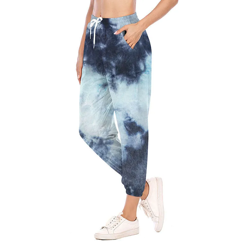 New Women's Tie-dye Casual Sweatshirt Sports Trousers