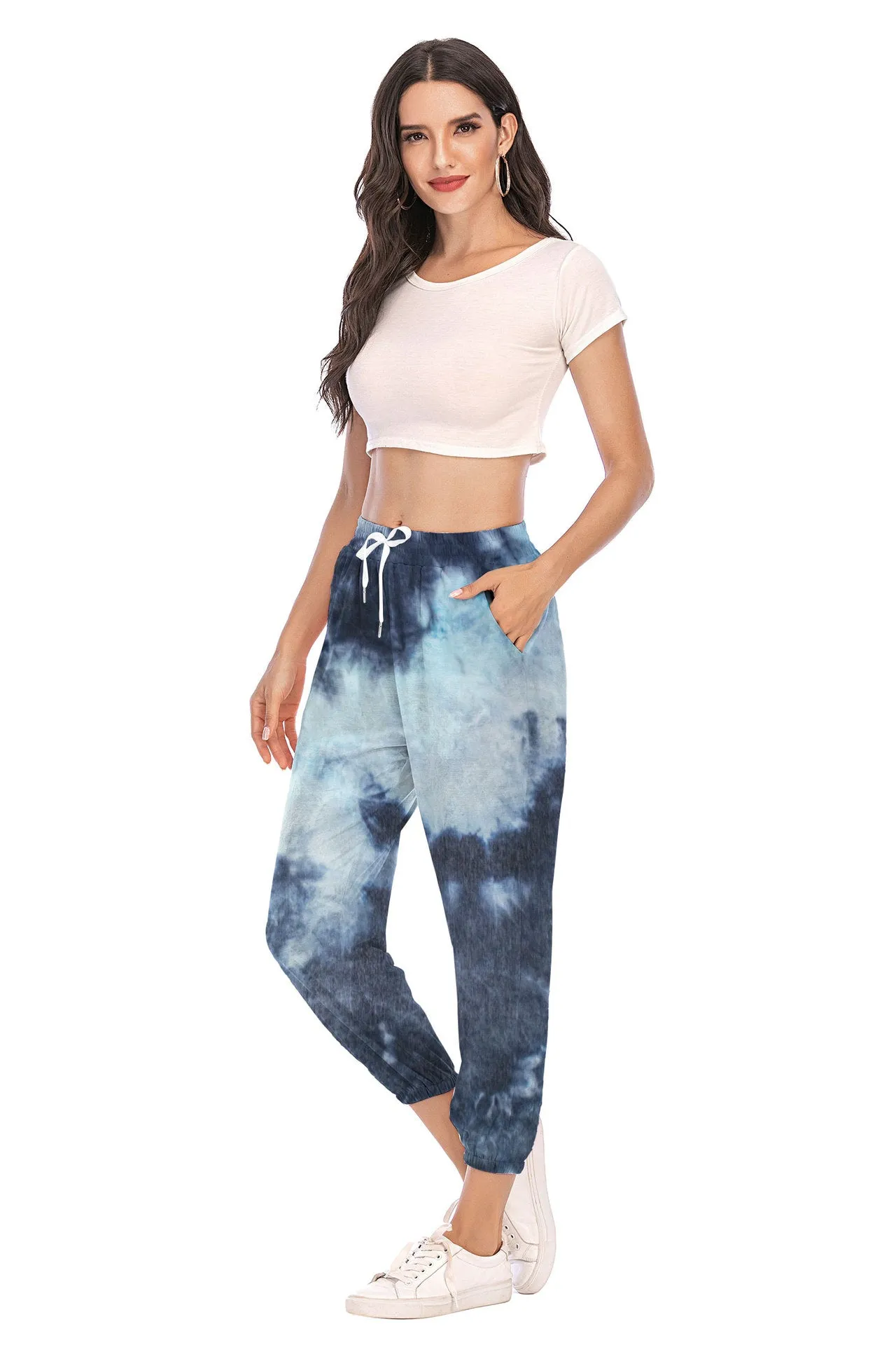 New Women's Tie-dye Casual Sweatshirt Sports Trousers