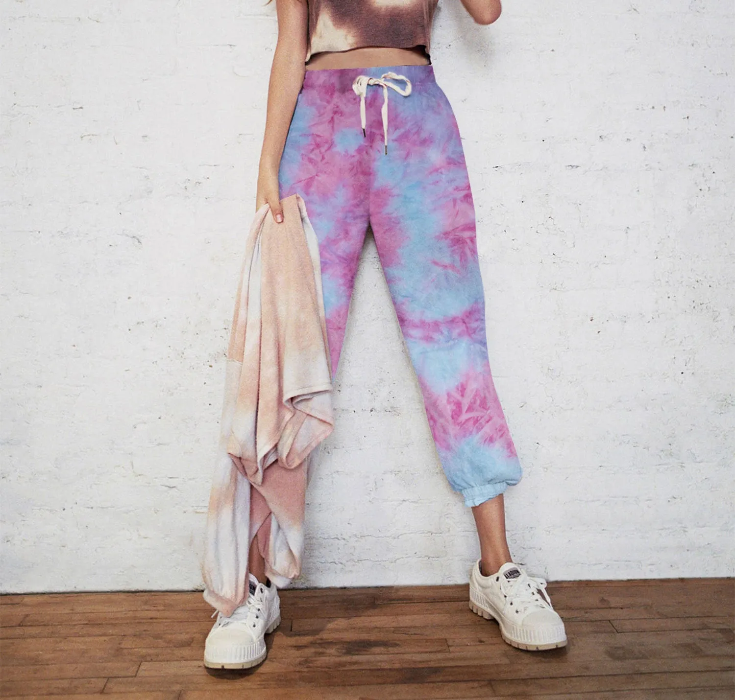 New Women's Tie-dye Casual Sweatshirt Sports Trousers