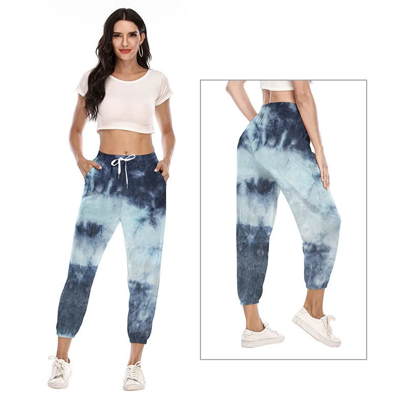 New Women's Tie-dye Casual Sweatshirt Sports Trousers
