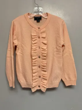 Oscar de la Renta Size 6 Peach Merino & Cashmere Girls Sweaters & Vests