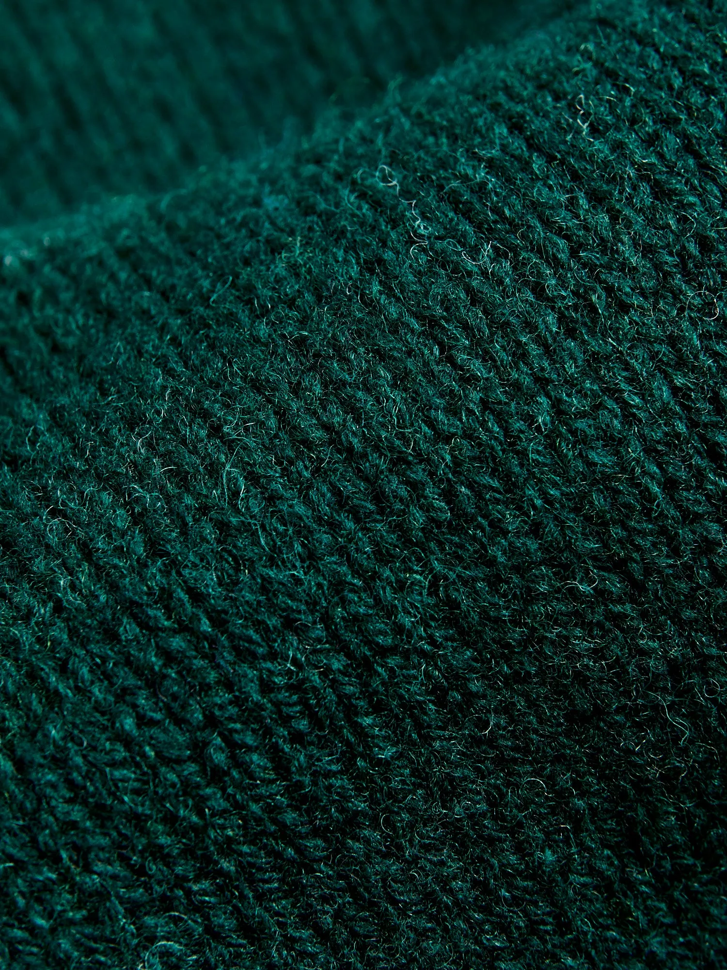 "Boxy Space Knit" Wool Sweater in Bottle