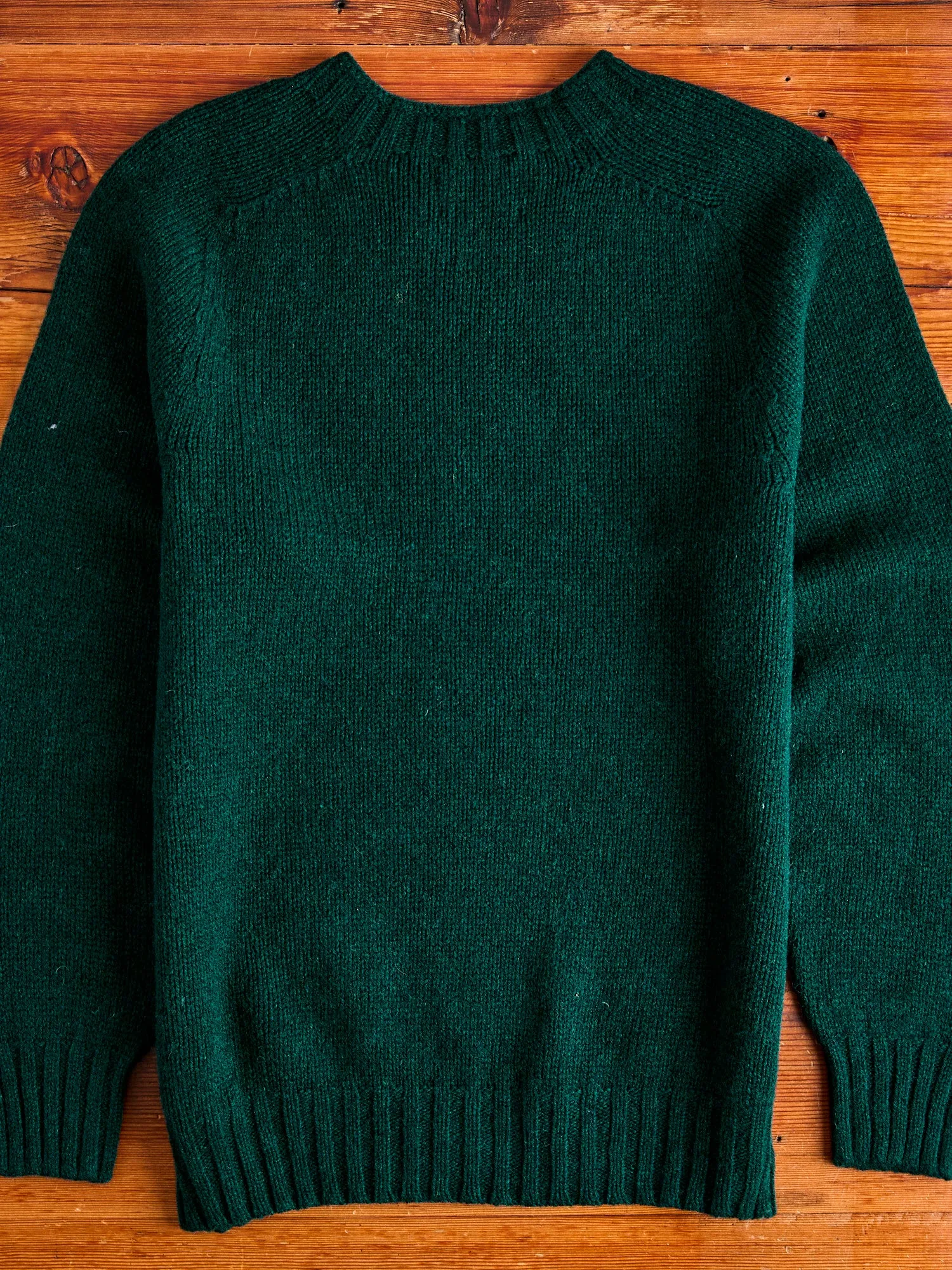 "Boxy Space Knit" Wool Sweater in Bottle