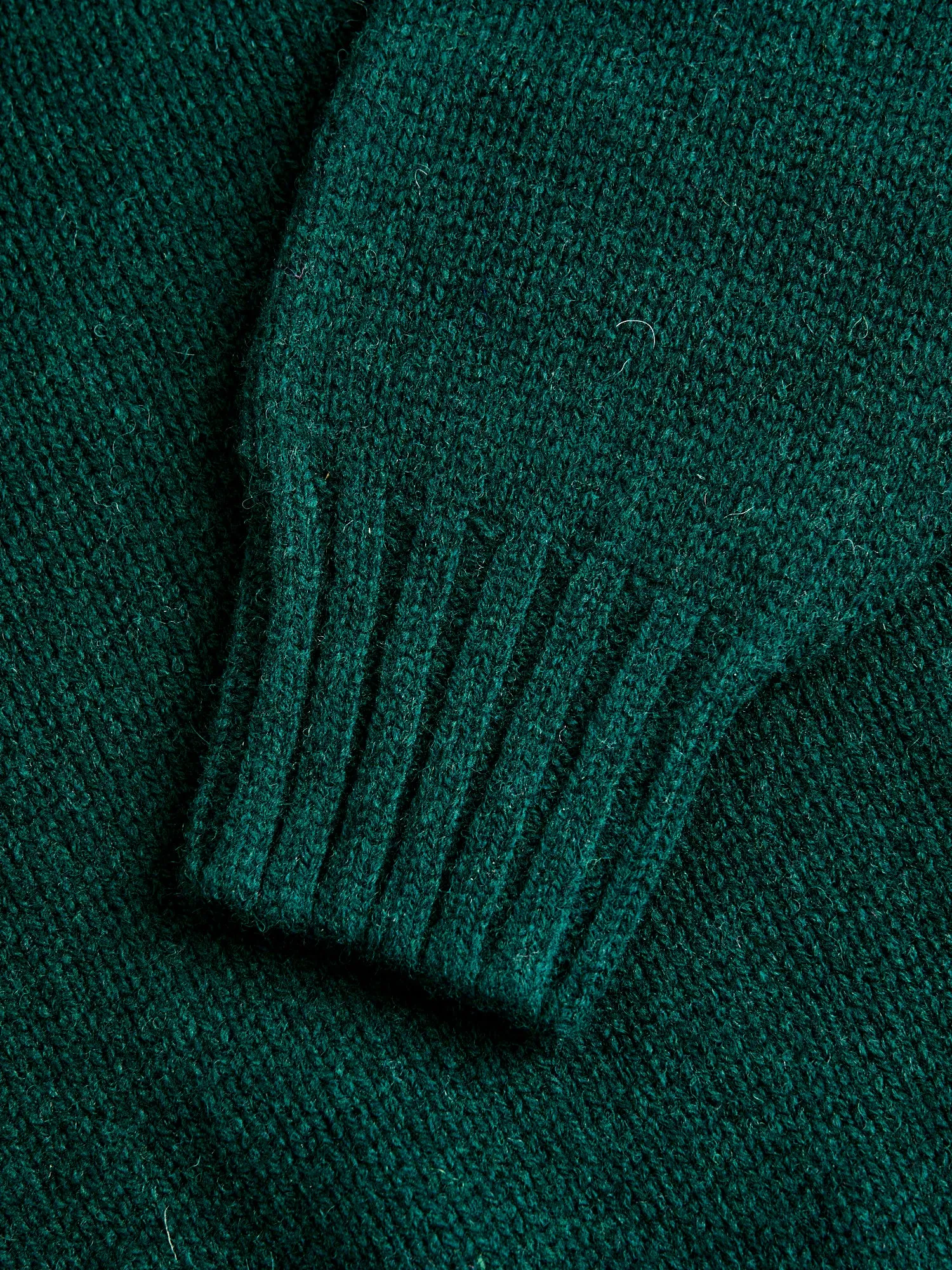 "Boxy Space Knit" Wool Sweater in Bottle