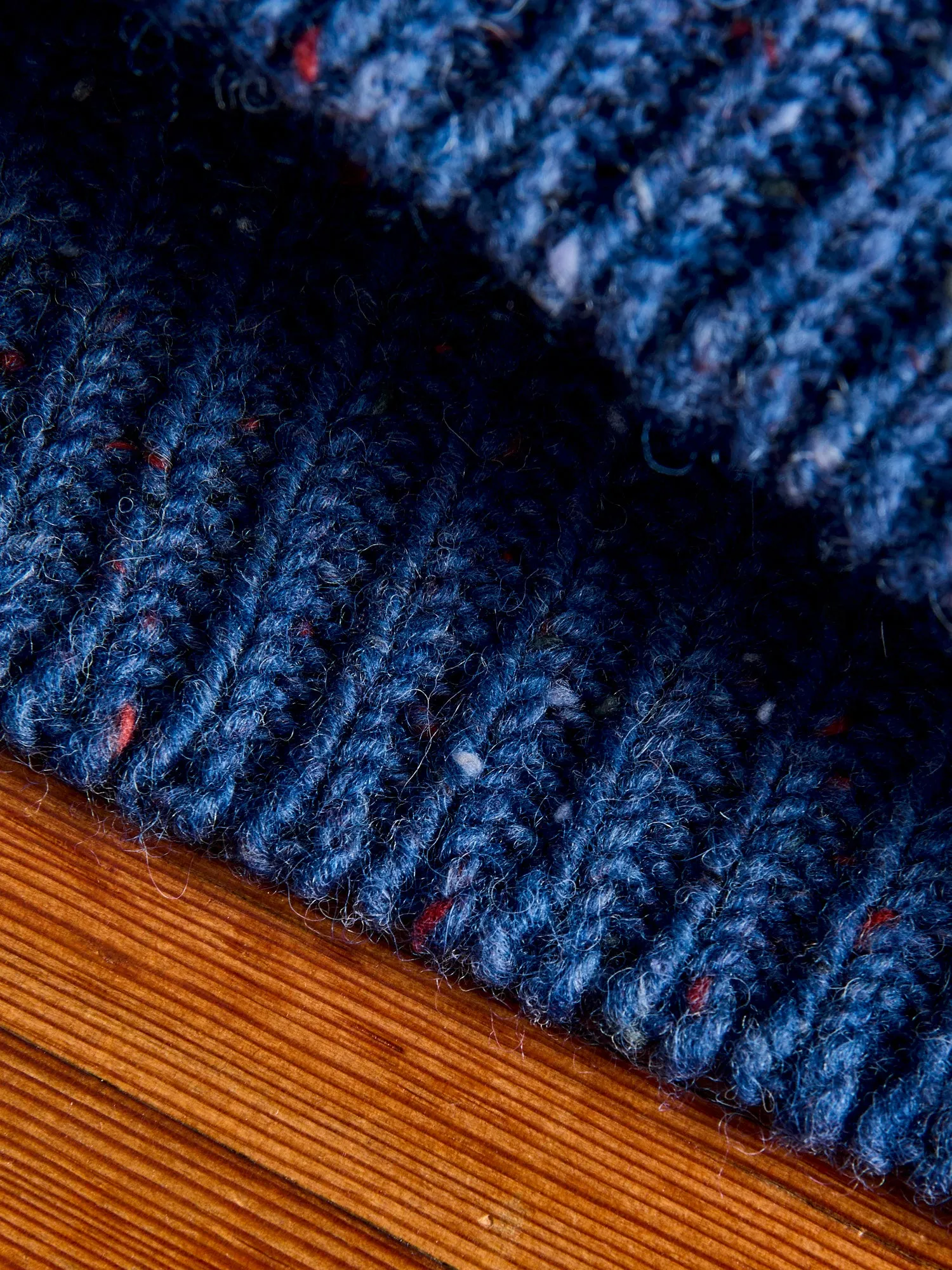"Taste Of The Future" Wool Knit Sweater in Blue Fantasy