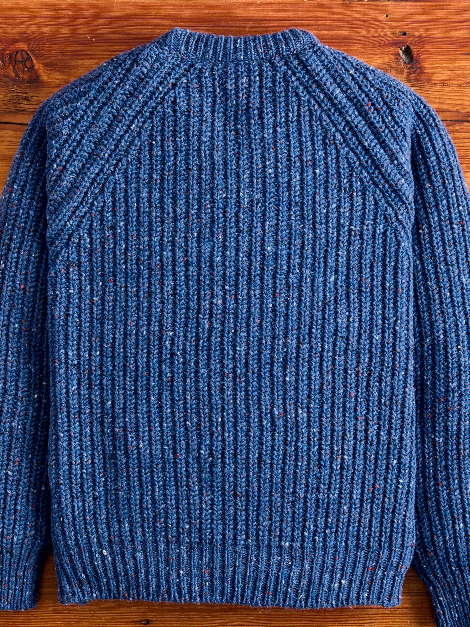 "Taste Of The Future" Wool Knit Sweater in Blue Fantasy