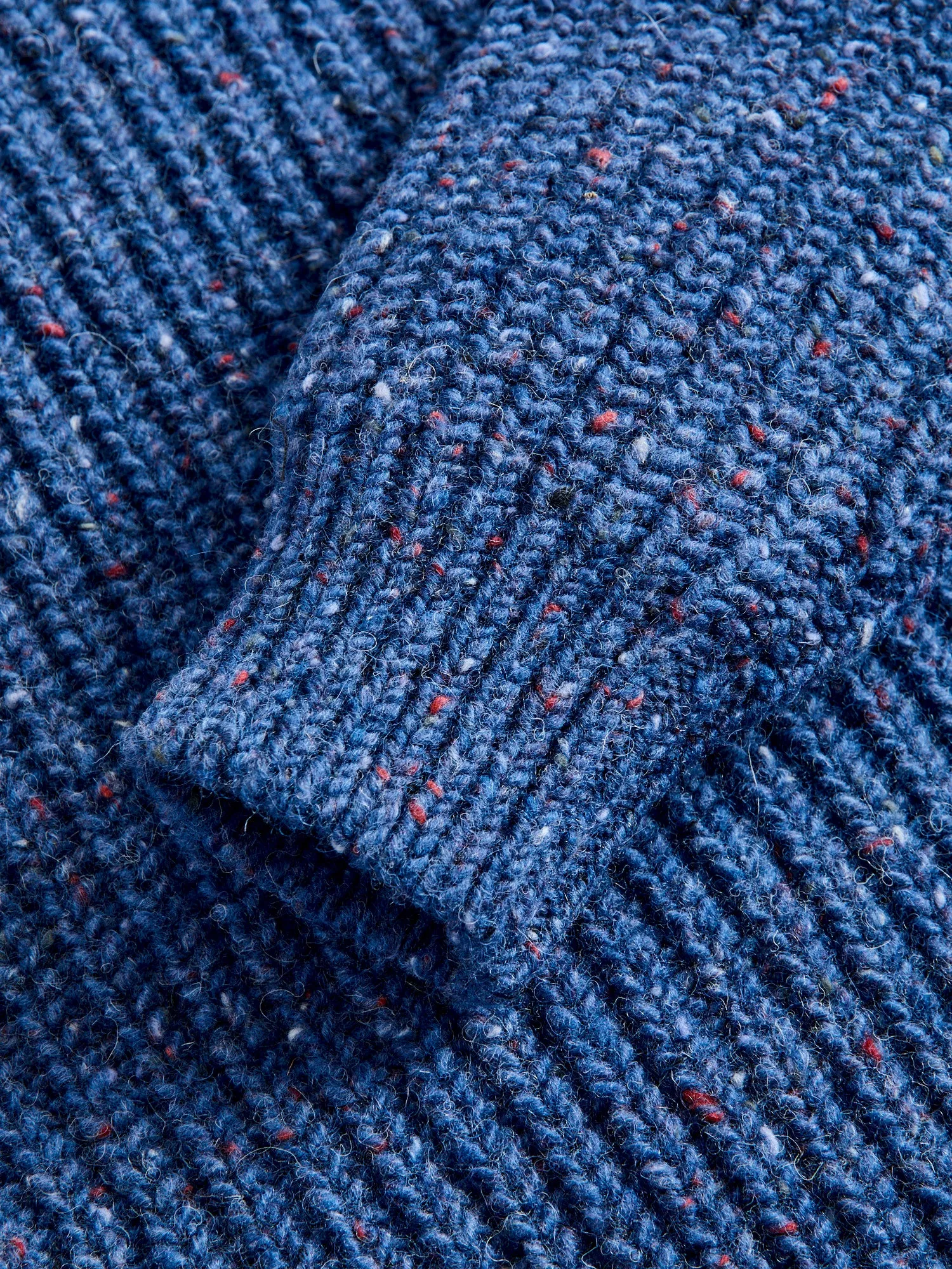 "Taste Of The Future" Wool Knit Sweater in Blue Fantasy