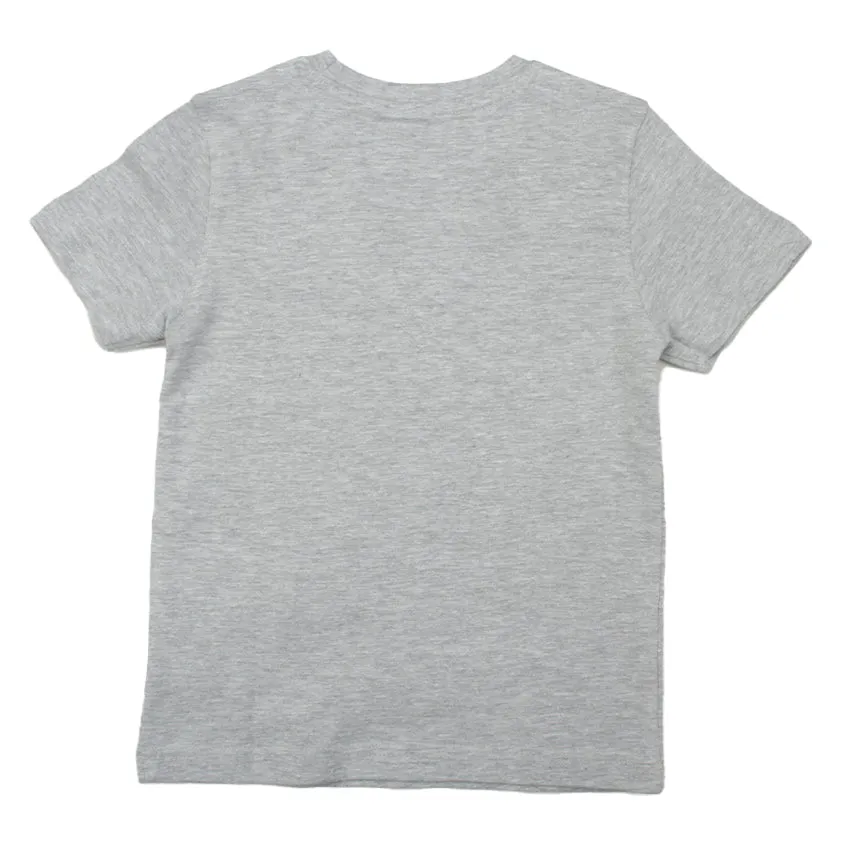 REDTAG Boy's Mid-Grey T-Shirts