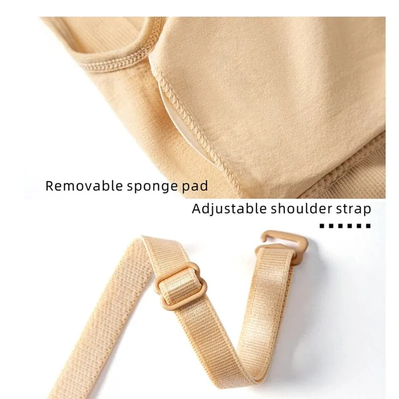 Seamless Comfort Bra Set with Wire-Free Design and Padded Cups