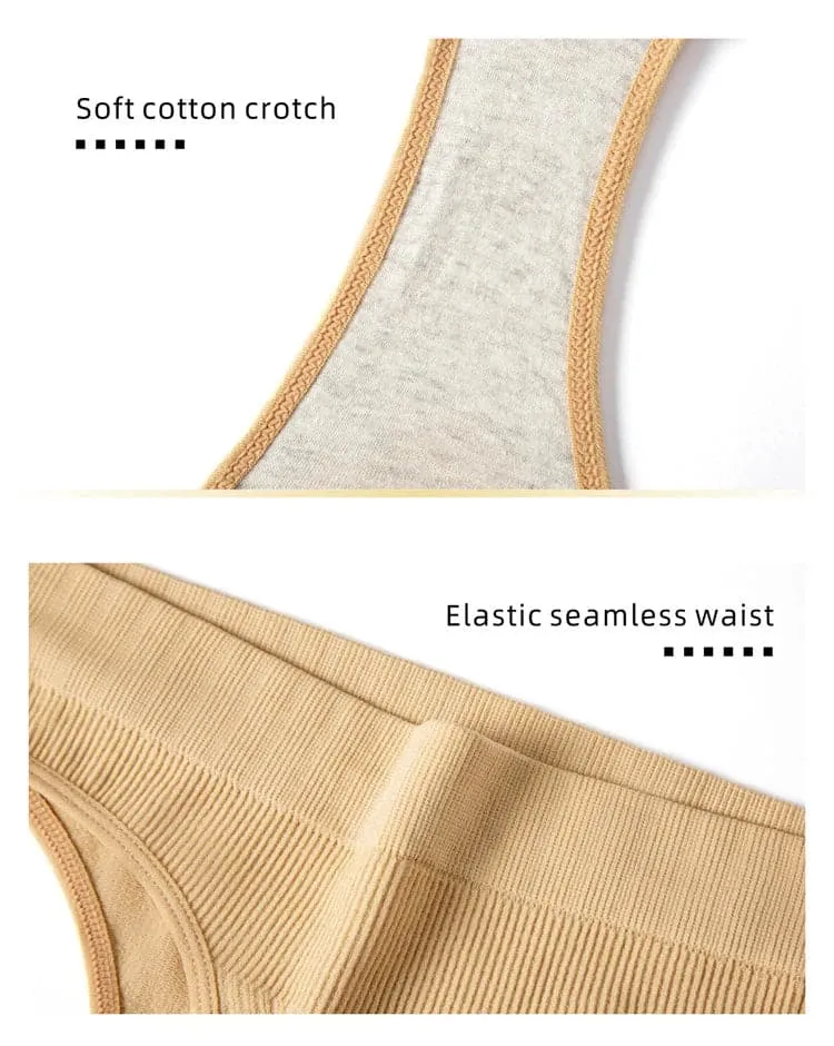Seamless Comfort Bra Set with Wire-Free Design and Padded Cups