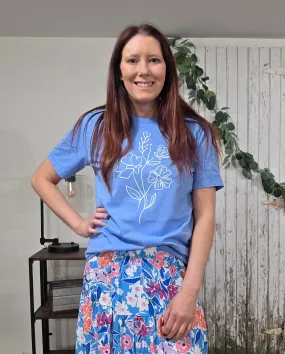 Simple flower print Bella Tee