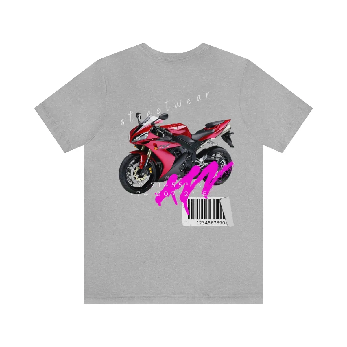 T-shirt Classic Jersey Short Sleeve (Red Motorbike )