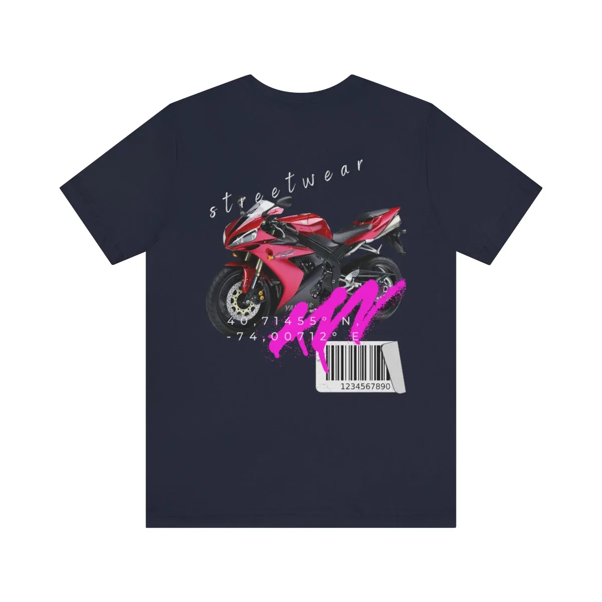 T-shirt Classic Jersey Short Sleeve (Red Motorbike )
