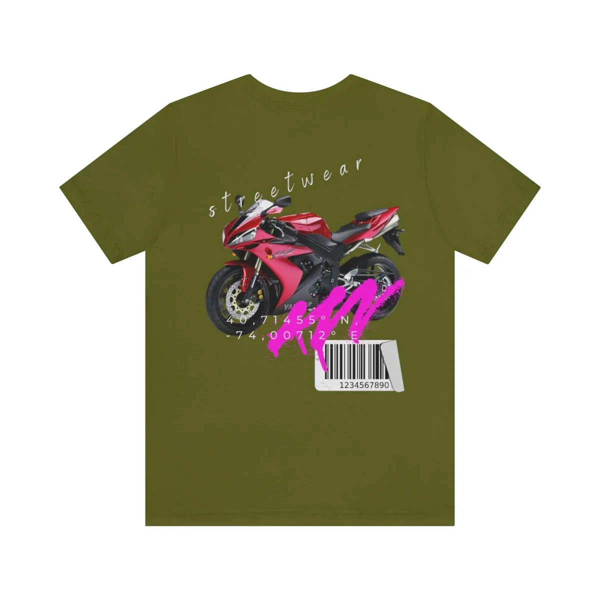 T-shirt Classic Jersey Short Sleeve (Red Motorbike )