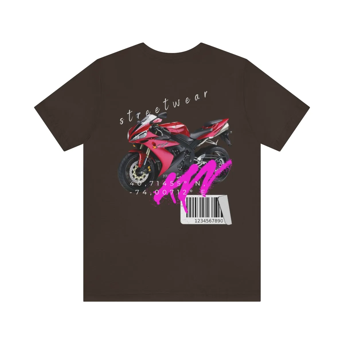 T-shirt Classic Jersey Short Sleeve (Red Motorbike )