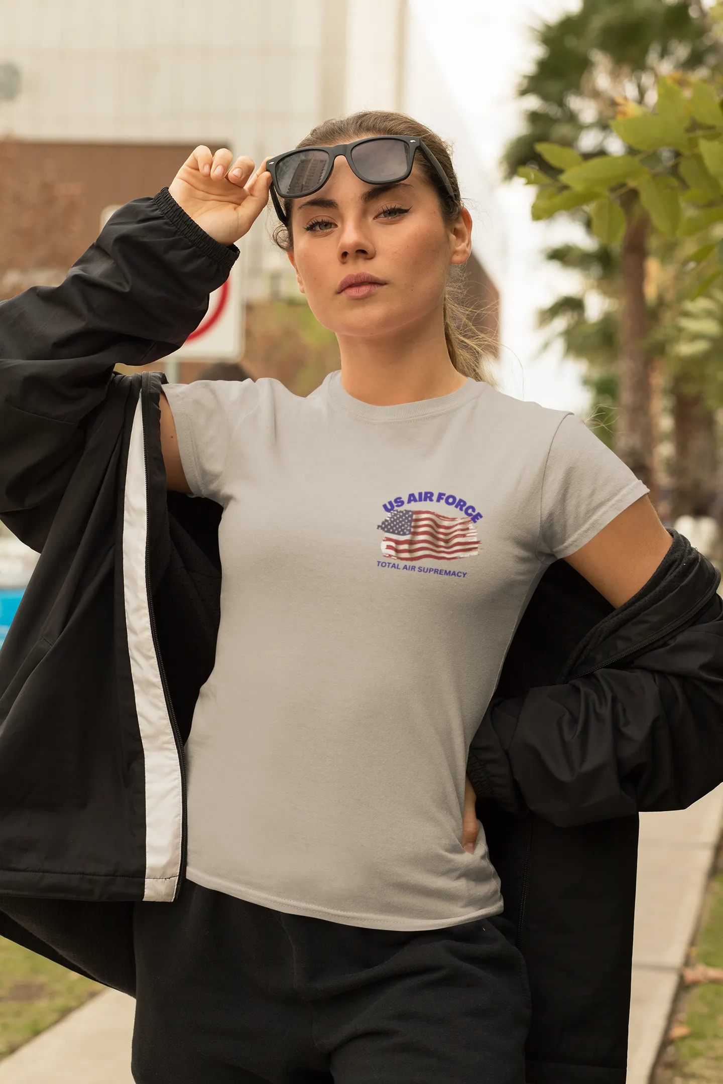 T-Shirt Classic Jersey short Sleeve ( US Air Force Raptor ) Military Style