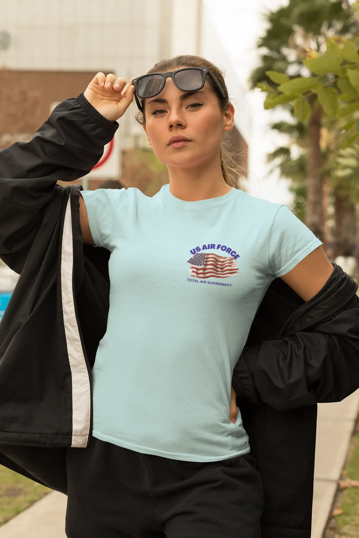 T-Shirt Classic Jersey short Sleeve ( US Air Force Raptor ) Military Style
