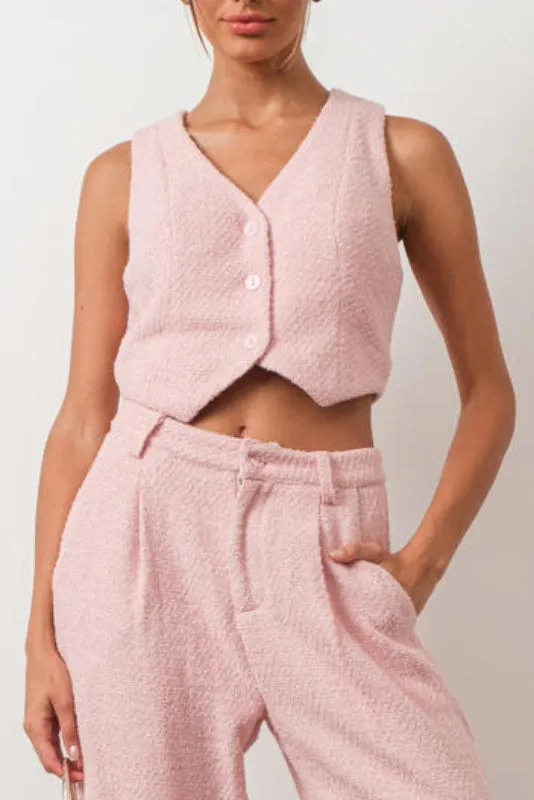 taylor vest - soft pink