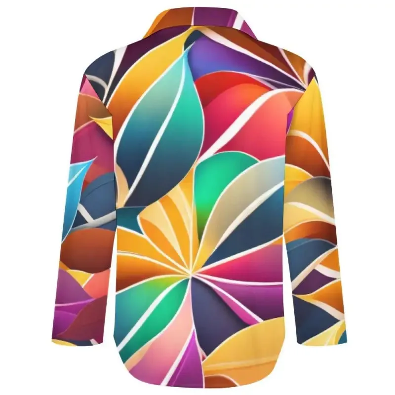 Transform into a Butterfly with Our Colorful Button-Up Blouse