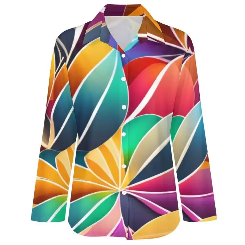 Transform into a Butterfly with Our Colorful Button-Up Blouse
