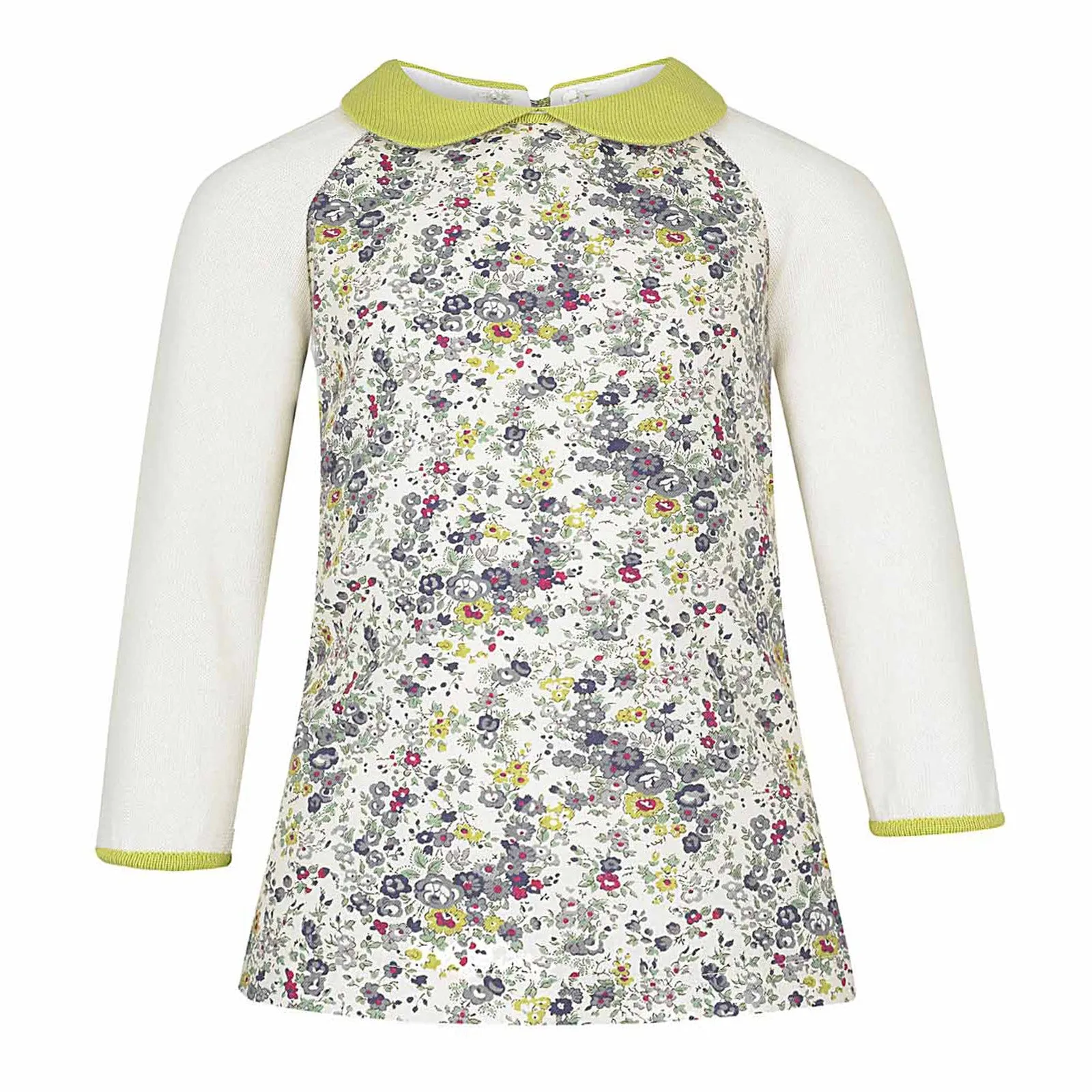 Twiggy - Girls Blouse - Cream and Lime