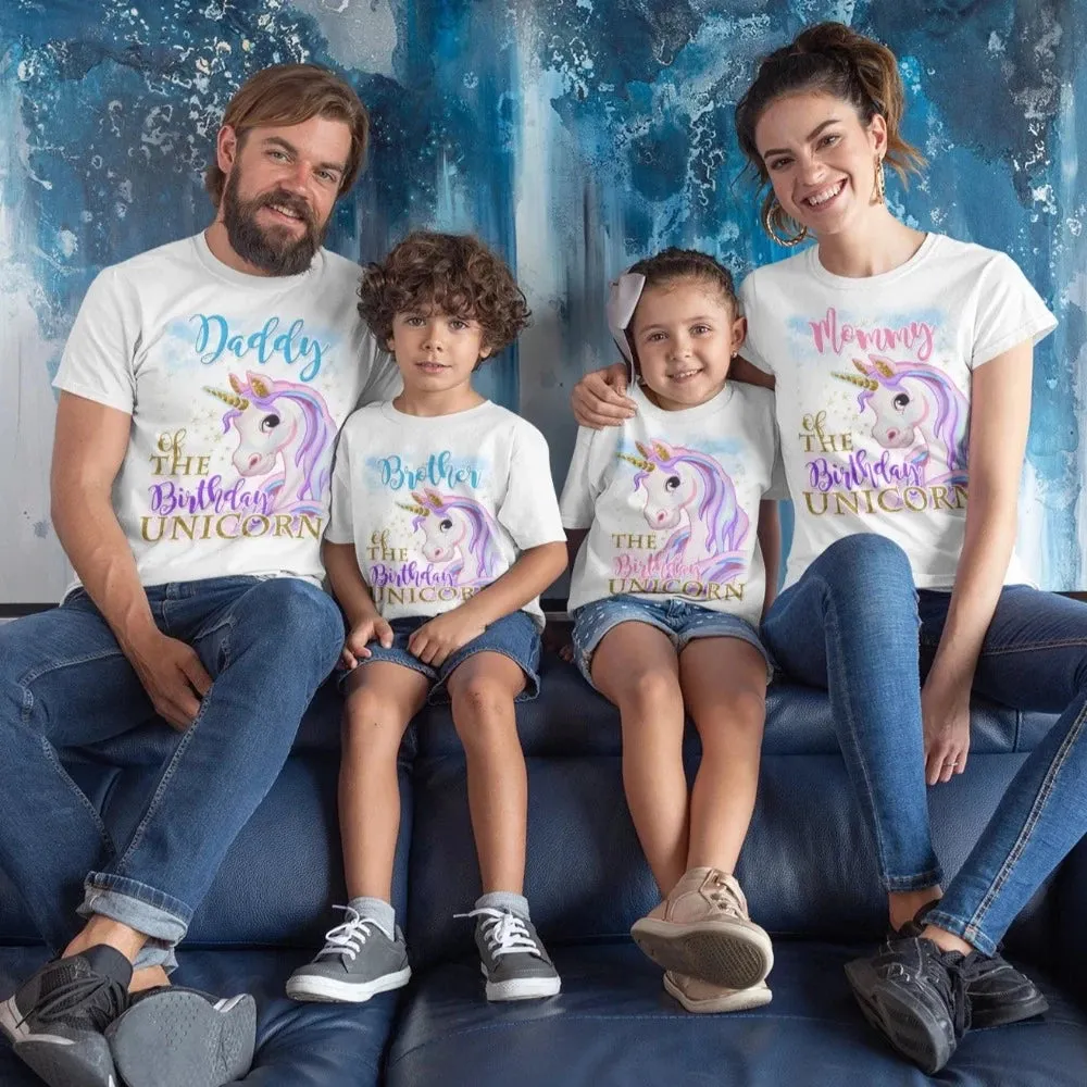 Unicorn Princess Birthday Party Shirts,  birthday shirts for family