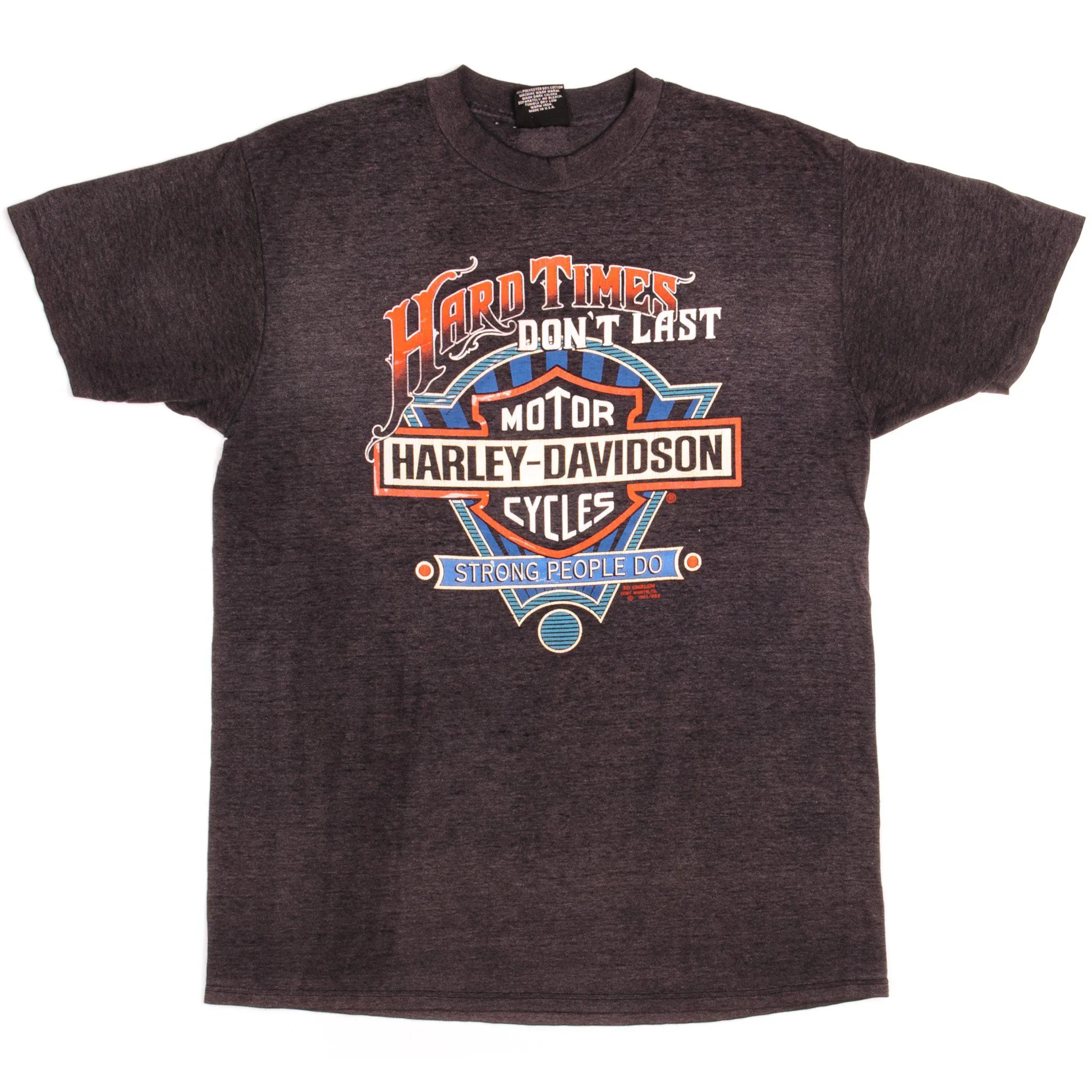 VINTAGE 3D EMBLEM HARLEY DAVIDSON TEE SHIRT 1991 SIZE LARGE MADE IN USA
