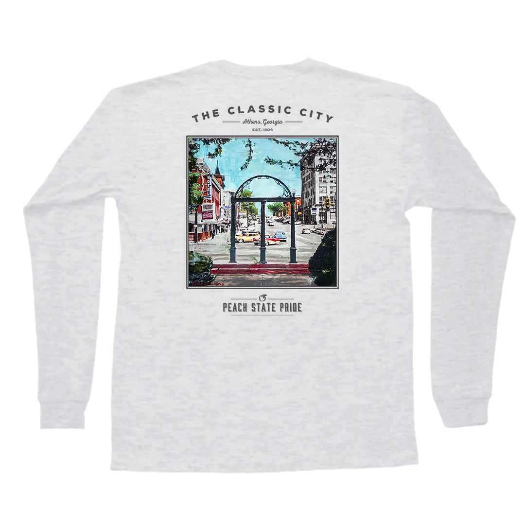 Vintage Athens Long Sleeve Pocket Tee