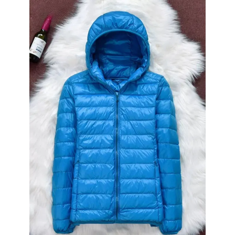 Women Ultralight Thin Down Hooded Jackets