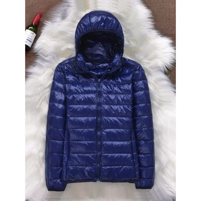 Women Ultralight Thin Down Hooded Jackets