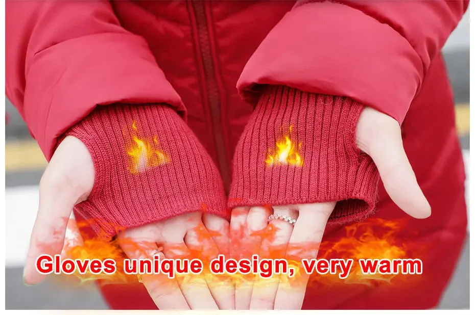 Women Winter Jacket Cotton Padded Warm Thicken Ladies Coat Long Coats